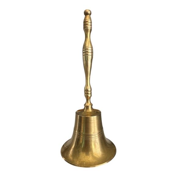Vintage Teacher Delicate Tall Brass Bell - Picture 8 of 8
